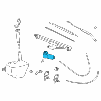 OEM 2000 Saturn LS1 Motor Asm, Windshield Wiper Diagram - 22699805