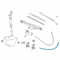 OEM 2000 Saturn LW1 Hose Asm, Rear Window Washer Nozzle Diagram - 24405287