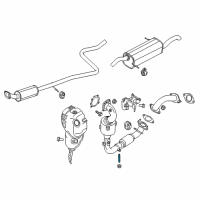 OEM 2015 Ford Fiesta Catalytic Converter Mount Stud Diagram - -W715989-S442