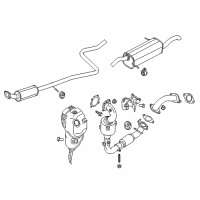 OEM 2014 Ford Fiesta Catalytic Converter Mount Stud Diagram - -W715989-S442