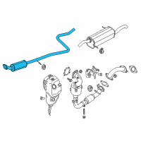 OEM Ford Fiesta Center Muffler Diagram - DV2Z-5230-E