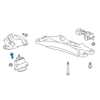 OEM Cadillac CTS Transmission Mount Bolt Diagram - 11548249