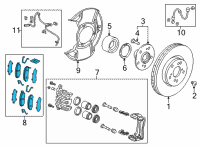 OEM Acura TLX Pad Set, Front Diagram - 45022-TGV-A00