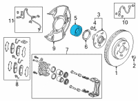 OEM 2022 Acura TLX Bearing, Front Hub Diagram - 44300-TGV-A01