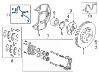 OEM Acura TLX Sensor Assembly, Left Front Diagram - 57455-TGV-A02