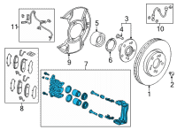 OEM 2022 Acura TLX Caliper Sub-Assembly Diagram - 45018-TGV-A00