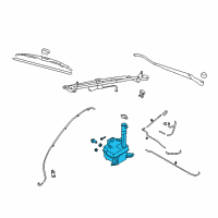 OEM 2007 Hyundai Azera Windshield Washer Reservoir Assembly Diagram - 98620-3L000