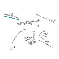 OEM 2011 Hyundai Azera Wiper Blade Rubber Assembly(Drive) Diagram - 98351-3K000