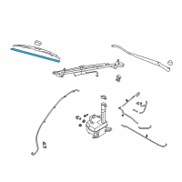 OEM 2008 Hyundai Azera Wiper Blade Rubber Assembly(Drive) Diagram - 98351-3K000