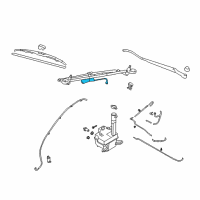 OEM Hyundai Azera Windshield Wiper Motor Assembly, Left Diagram - 98110-3L000
