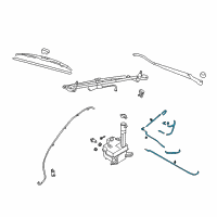 OEM Hyundai Azera Hose Assembly-Windshield Washer Diagram - 98650-3L000