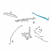 OEM Hyundai Azera Windshield Wiper Arm Assembly(Passenger) Diagram - 98320-3L000