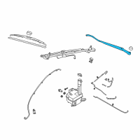 OEM 2011 Hyundai Azera Windshield Wiper Arm Assembly(Passenger) Diagram - 98320-3L000