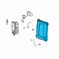 OEM 2008 Chrysler Aspen Engine Cooling Radiator Diagram - 52029044AD