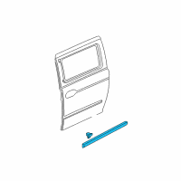 OEM 1999 Honda Odyssey Protector, R. RR. Door *YR520M* (Film) (MESA BEIGE METALLIC) Diagram - 75303-S0X-A21ZE