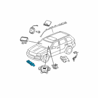 OEM 2010 Jeep Grand Cherokee Sensor-Side AIRBAG Impact Diagram - 4896083AA