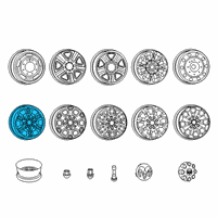 OEM 2021 Ram 3500 Aluminum Wheel Diagram - 6MP64AAAAA