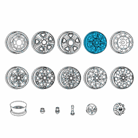 OEM 2022 Ram 3500 Aluminum Wheel Diagram - 6MS041AUAA