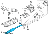 OEM Kia K5 Center Muffler Complete Diagram - 28600L3800