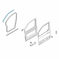 OEM 2017 Ford Transit Connect Upper Weatherstrip Diagram - DT1Z-1551823-E