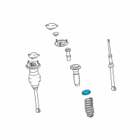 OEM Lexus Insulator, Rear Coil Spring, Lower Diagram - 48258-50020