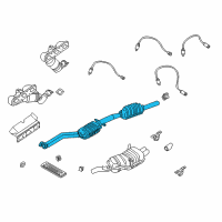 OEM BMW 328Ci Front Muffler Resonator Silencer Rear Diagram - 18-30-1-437-600