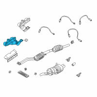 OEM 2000 BMW 528i Exchange. Exhaust Manifold With Catalyst Diagram - 11-62-7-503-673