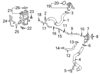 OEM 2022 Lexus NX250 Clip, Hose Diagram - 96138-51701