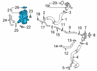 OEM 2022 Toyota Venza Reservoir Diagram - 16470-F0020