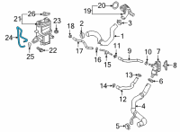 OEM 2021 Toyota RAV4 Prime Overflow Hose Diagram - 16283-25070