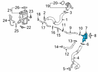 OEM 2022 Toyota Sienna Water Outlet Diagram - 16331-25030