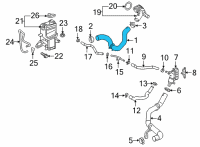 OEM Toyota RAV4 Upper Hose Diagram - 16572-F0100