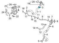 OEM 2021 Lexus ES300h Clip, Hose Diagram - 90466-A0037