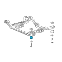 OEM 2001 Pontiac Aztek Insulator Asm-Drivetrain & Front Suspension Frame L Diagram - 15127015