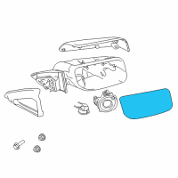 OEM 2011 Lincoln MKS Mirror Glass Diagram - CA5Z-17K707-AA