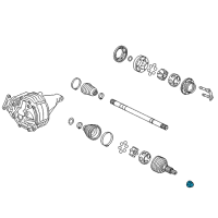 OEM 2010 Pontiac G6 Axle Assembly Nut Diagram - 10289657