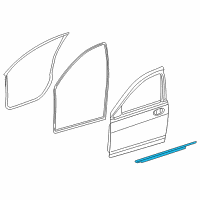 OEM Dodge Avenger Molding-Front Door Belt Diagram - 5303687AC