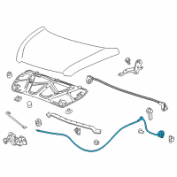 OEM 2016 Chevrolet Spark Release Cable Diagram - 42334101