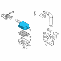 OEM Hyundai Elantra Coupe Cover-Air Cleaner Diagram - 28111-3X000