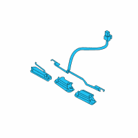 OEM Kia Lamp Assembly-License Diagram - 925013W000