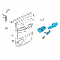 OEM 2021 Honda Ridgeline Armrest Assembly, Left Rear Door Lining (Thread Red) Diagram - 83752-T6Z-A11ZA