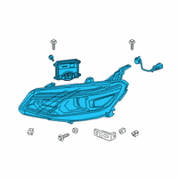 OEM Chevrolet Malibu Composite Headlamp Diagram - 84650574