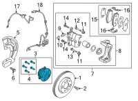 OEM Hyundai Kona Front Wheel Hub Assembly Diagram - 51750-J9000