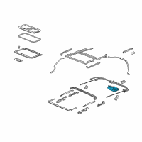 OEM 2009 Acura TL Motor Assembly, Sunroof Diagram - 70450-TK4-A01