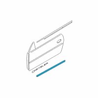 OEM 2001 Chrysler Sebring Molding-Front Door Diagram - 68040238AA