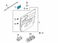 OEM Kia Sorento Handle Assembly-Door Ins Diagram - 82610P2000FMS