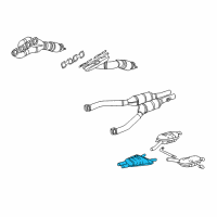 OEM BMW 740iL Centre Muffler Diagram - 18-12-1-745-167