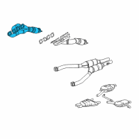 OEM 1999 BMW 740i Exchange. Exhaust Manifold With Catalyst Diagram - 11-62-1-437-495