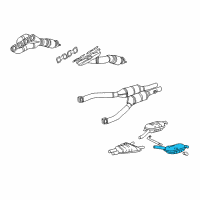 OEM 2001 BMW 740i Rear Muffler Left Diagram - 18-10-1-437-547