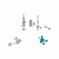 OEM 2002 Honda Civic Knuckle, Left Rear Diagram - 52215-S5A-902